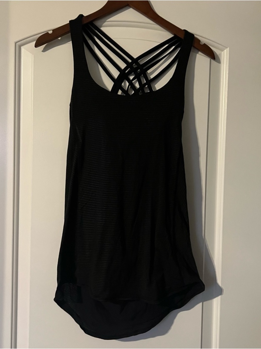 lululemon athletica Black Crisscross Back Tank Top